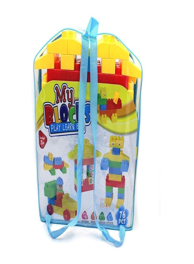 DECODAZZ Neoinsta Very Beautiful and Quality and Colorful 76 Pc Building Blocks Big in Bag Pack - Image 3